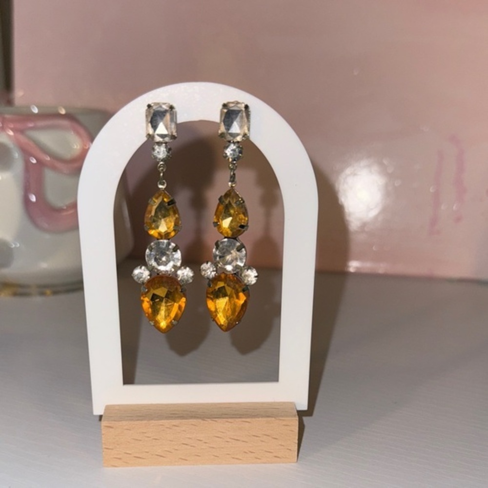 Elegant Gold and Silver Drop Earrings